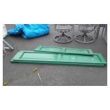 Four Green poly Window Shutters, three15x75" one