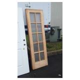 Two Doors, 24x80", pine with 10 pane glass