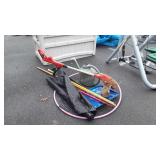 Miscellaneous lot, plastic water can, snow