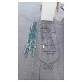 Gardening Metal lot, trellis piece, one other