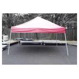 Quest brand Pop-Up Canopy, 8x8ft, red top is used