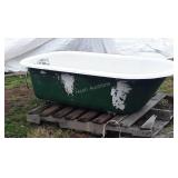 Early Enamel over Cast Claw Foot Bathtub, 30wx60"