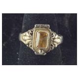 Sterling Silver Poison Ring with secret