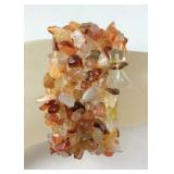Orange Stone Stretch Bracelet