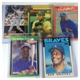 Lot of 5 Ken Griffey Jr & 1 Ken Griffey Sr