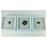 Gemstones, silver shungite 1.36cts, 0.47cts, and