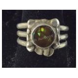 Sterling Silver Vintage Opal Ring,  size 9.25,