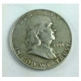 1951D  Franklin Half Dollar