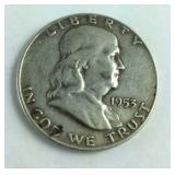 1953 D Franklin Half Dollar