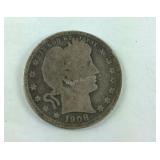 1908-O Barber Quarter Dollar