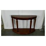 Half moon table, 16 x 47 x 33, one drawer