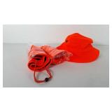 Three orange outdoor caps, size S/M