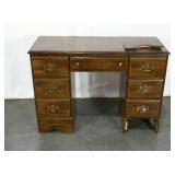 Pedestal desk, laminate, damage as shown