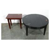 Two tables, round is 30" in diameter, wear as