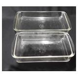 Two Pyrex casserole dishes