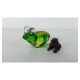 Frog decor, includes fifth Avenue crystal (6")