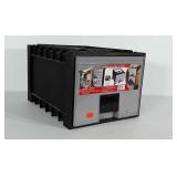 Storex filing and storage drawer.  Has lock, but