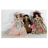 Porcelain dolls: All have original tags.