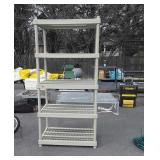 Keter storage Shelf measures 36in wide X 24 in