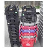 Group of fliptop transport containers, Coca-Cola