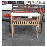 2 piece outdoor lot metal tray plant stand and