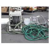 Suncast garden hose reel and several sections of