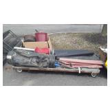 Golf clubs and bag, bag Shag, paper, baskets,