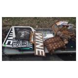 Large picture, baskets, handcrafted bear, kids