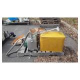 Group lot of plastic plates, toolbox, Taste of