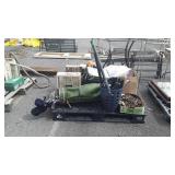 Bag of golf clubs, heater / fan, nuts and bolts