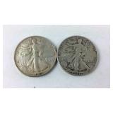 Two walking liberty half dollars 1947 and 1947D