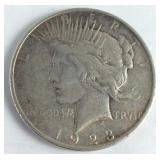1923 D peace Dollar