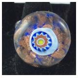 Glass Murano  style ring size 7