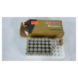 Box of 45 auto ammo, 2 target rounds and 36