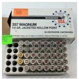 Ammo, Winchester 357 magnum 110 grain  jacket