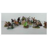 Fourteen Lenox animal figures, includes Fox,