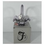 Fenton glass basket with box, 7"
