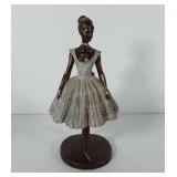 Ballerina sculpture, artist signed and dated, 12"