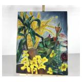 Floral painting on canvas, 16x20