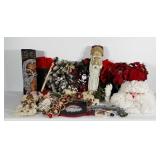 Christmas lot: rug, everlasting Poinsettia,