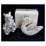 Lenox 120th anniversary swan with box and 2004