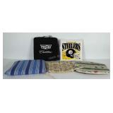 Seat cushions. Cadillac and Steelers cushions are
