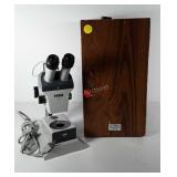 Zeiss microscope, made in West Germany, powers