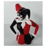 Harley Quinn bust coin bank, 8"