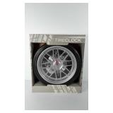 Tire clock, with box, 13.5"
