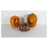 Fall pumpkin decor. Metal and twig pumpkin and