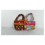 Two small handmade purses