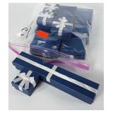 Dozen jewelry gift boxes, variety of sizes