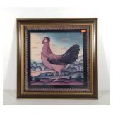 Diane Ulmer Pedersen chicken print, framed 24x14