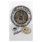 Auto parts and emblems, condition as shown